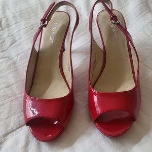 Really Pretty Nine West Red Slingbacks size 7